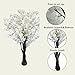 DOOUWANT White Artificial Cherry Blossom Trees Faux Cherry Blossom Tree White Tree for Office Home Wedding Office Living Room House Indoor Outdoor Decor（6.5ft/2m, White）