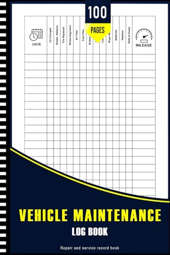 Vehicle Maintenance Log Book For Budget Management
