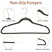 Amazon Basics Slim, Velvet, Non-Slip Suit Clothes Hangers, Gray/Silver - Pack of 50