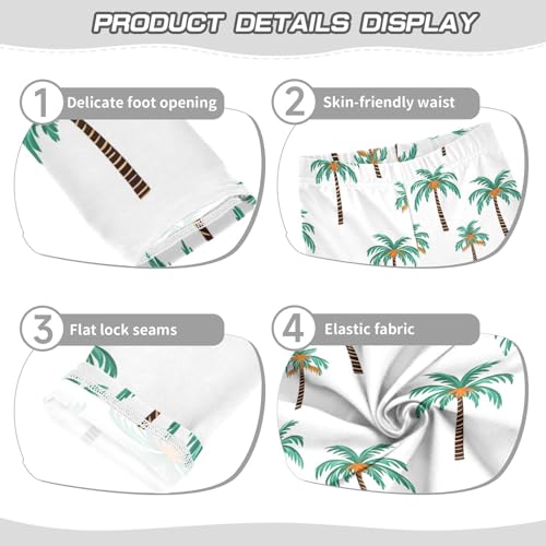 Kids High Waist Palm Tree Leggings for Toddler Girls 4T 202b33113