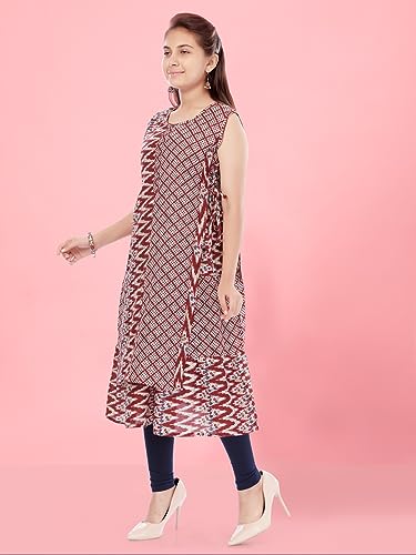 Image of Aarika Girls Yellow Colour Cotton Printed Kurti