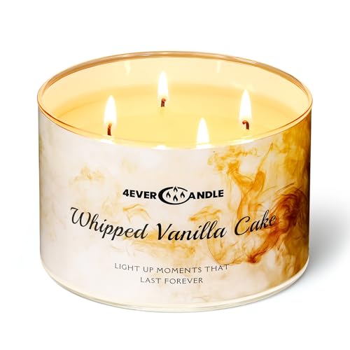 Whipped Vanilla Cake Scented Candles, 18oz Soy Candles Non Toxic ...