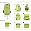 Bekahizar Faltbarer Rucksack Leicht Klein Wanderrucksack 20L Reiserucksack Tagesrucksack Tasche für Männer Frauen Jugendliche Outdoor Wandern Reisen (Apfelgrün) #2