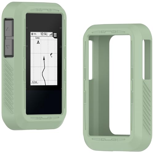 Buziba Funda protectora de silicona para Garmin eTrex Solar anticaídas de silicona suave compatible con Garmin eTrex Solar (verde)