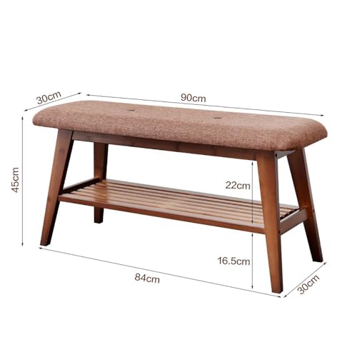 Banc à chaussures élégant en bambou de qualité supérieure pour rangement intérieur - 3