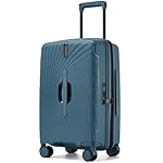 20 Inch Expandable Carry on Luggage, Hardside Lightweight Spinner Suitcase TSA Lock, 22x14x9 Airline Approved Hard Shell Expandable Travel Luggage with 20% More Capacity (Blue, 20 Inch)