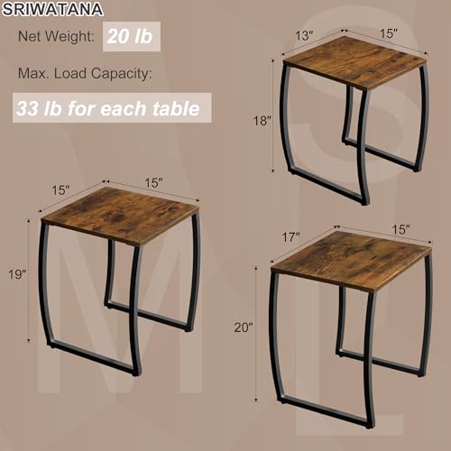 SRIWATANA-Nesting-Tables-Vintage-Side-End-Tables-Living-Room-Coffee-Snack-Table-Set-of-3