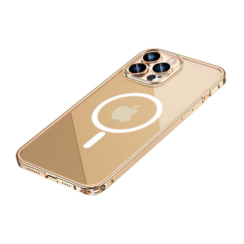 Amazon.co.jp: Phone14用 ケース アルミバンパー MagSafe対応 カメラ 