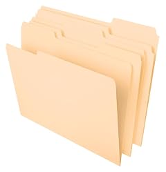 Pendaflex File Folders Letter Size 8-1 2 x 11 Classic Manila 1 3-Cut Tabs in Left Right Center