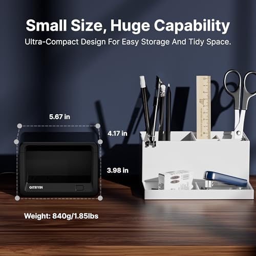 Image of Gitryin Power Strip with 8 AC Outlets, Surge Protector Power Strip, Flat Plug Multi Plug Outlet Extender Charging Station for Home Office, Compatible with Retractable Charger, Black