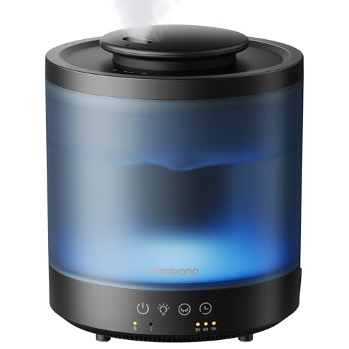 Homvana Humidifiers for Bedroom 1.5 L Top-Fill Cool Mist Humidifier for Baby Nursery Plants Kids Home