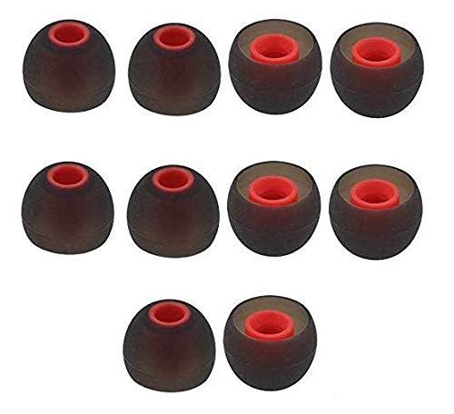 Medium Replacement Silicone Eartips Eargels Earbuds Ear Tips Compatible with Senso, Zeus, Otium, Hussar, Sony MDR, Tozo, Mpow Headphones & Earphones (Medium - 5 Pairs) Medium: 5 Pairs