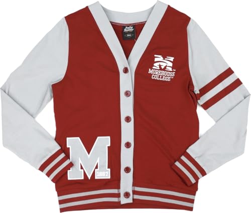 Big Boy Morehouse Maroon Tigers S11 Womens Lightweight Cardigan [Maroon] - ID#69155-104-85-0-0