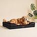 EHEYCIGA Orthopädisches Hundebett Grosse Hunde, 112x81cm, Memory Foam Hundekorb XL, Waschbar Hundesofa Wasserdicht rutschfest, Hundecouch mit Hohem Rand, Schwarz