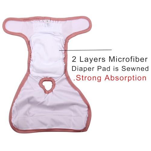 JoyDaog Fraldas Femininas para Cães Pequenos, 4 Pacotes, Fraldas Premium Laváveis e Reutilizáveis pa