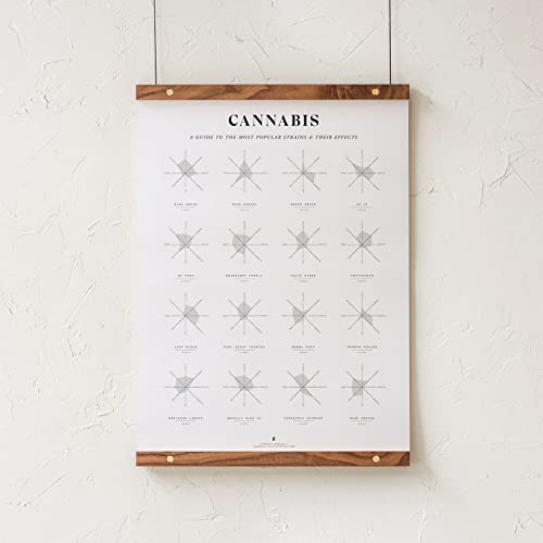 Goldleaf Cannabis Effects Wheel Chart, Marijuana Strain Effects Poster, Minimalist Weed Infographic Art For Home, Dorm Or Office, Elevated Dispensary Decor, Print Only (18X24) #TOP3