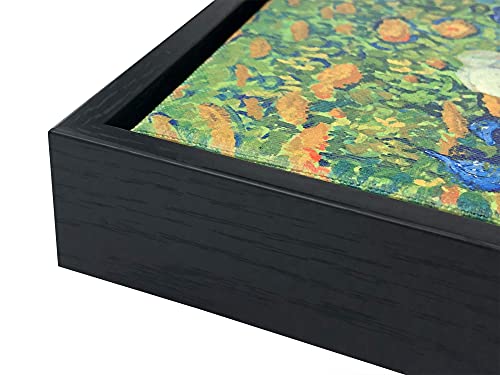 Wieco Art Framed Wall Art Canvas Prints Irises By Van Gogh Famous Flowers Oil Paintings Reproduction Modern Giclee Canvas Prints Artwork Pictures On Canvas Wall Art For Wall Decor Black Frame #TOP7