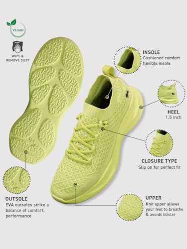 Image of Neeman's Knit Gliders Men Sneakers | Stylish Casual Shoes for Men with Airknit Breathable Upper | Anti-Skid EVA Sole Footwear | Lightweight Lace-Up Sneaker