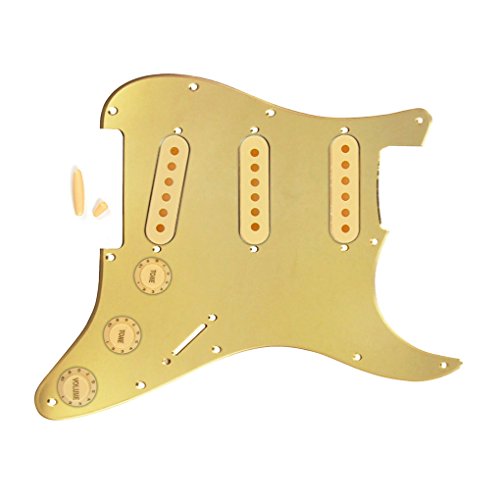 FLEOR Ensemble de pickguard pour guitare SSS Strat avec 1 pli et 1 coque de micro de 3 à 52 mm et embouts Konbs 2T1 V… - Les Beatles, Paul McCartney, John Lennon, RIngo Starr, George Harrison FLEOR Ensemble de pickguard pour guitare SSS Strat avec 1 pli et 1 coque de micro de 3 à 52 mm et embouts Konbs 2T1 V…