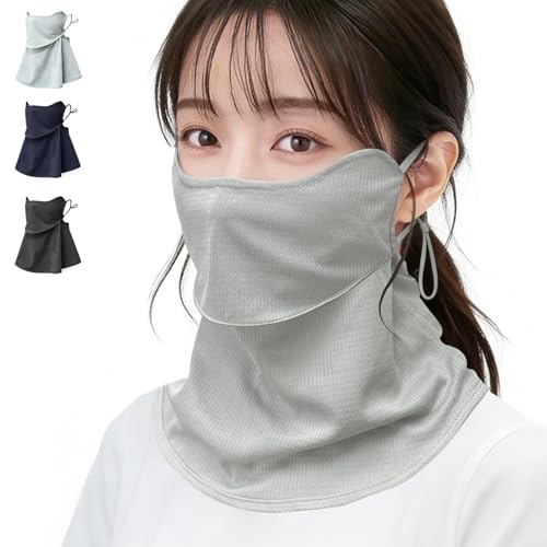 [fiorifiore] ���Ă��h�~ �t�F�C�X�J�o�[ UV�J�b�g�}�X�N UPF50+ �l�b�N�K�[�h��̌^ ���Ђ����߉� ������� �y�� �l�G�Ή� �ʋ΁A�A�E�g�h�A�p �j�����p �O���[