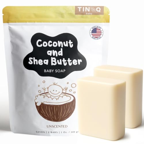 TINOQ Unscented Baby Soap Bar for Sensitive Skin | Hypoallergenic & Gentle Wash for Babies