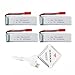 Produktbild 4PCS 3.7V 600mAh Lithiumbatterie mit 4-in-1-Balance-Ladegerät für UDI U815A U817 U817A U818A WLtoys V929 V959 V969 V979 V989 V999 V212 V222 Syma S032G Luftaufnahmen Quadcopter Drohne Lithium Batterie