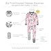 Burt's Bees Baby baby girls Pajamas, Zip Front Non-slip Footed Pjs, 100% Organic Cotton and Toddler Sleepers, Tossed Succulent, 18 Months US