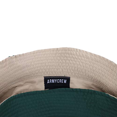 Armycrew Big Size Oversized Microfiber Reversible Bucket Hat - Dk Green Khaki - Xl-2Xl #TOP4