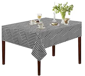 Oasis Home Collection Cotton YD Jacquard Table Cloth - A Grey Fret (2 Seater)- Pack of 1