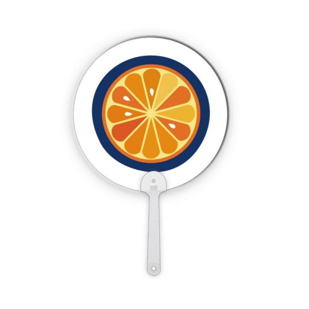 Éventail rond plastique orange alphabet O pour une fraîcheur nomade