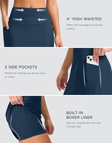 Image of G Gradual Women's 16 inch Swim Skirt with Pockets High Waisted Tummy Control Modest Swimsuit Bathing Suit Bottoms for Women