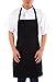 Qishi Kitchen Bib Apron, Black