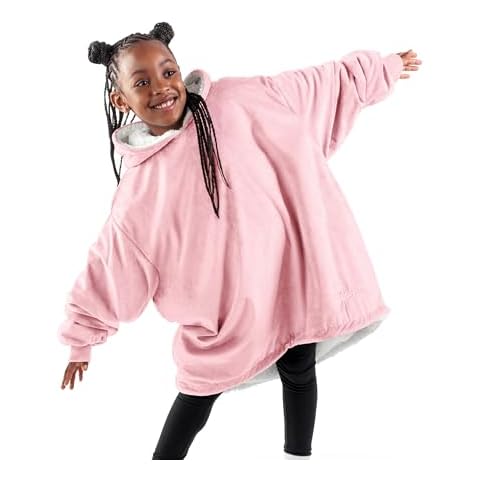 Bare Home Kids Sherpa Fleece Blanket Hoodie Cover