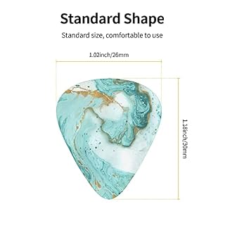 Ensemble de 12 médiators de guitare en marbre vert or pour guitare acoustique, guitare électrique, contrebasse, ukulélé - Les Beatles, Paul McCartney, John Lennon, RIngo Starr, George Harrison Ensemble de 12 médiators de guitare en marbre vert or pour guitare acoustique, guitare électrique, contrebasse, ukulélé – Image 4