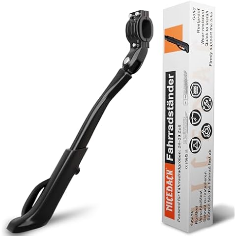 NICEDACK Bike Kickstand, Adjustable Kickstand Aluminium Alloy Bicycle Kickstand for Mountain Bike/700 Road Bike/BMX/MTB 26'' 27.5'' 28 29 inches Adults Bike Cover