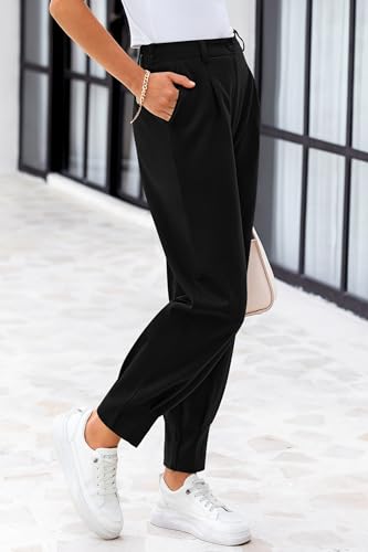 PRETTYGARDEN Womens Dress Pants Business Casual 2025 Trendy High Waisted Ankle Length Dressy Trousers Slacks Work Clothes3