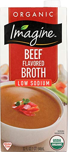Imagine Organic Grass Fed Beef Broth, Low Sodium, 32 oz