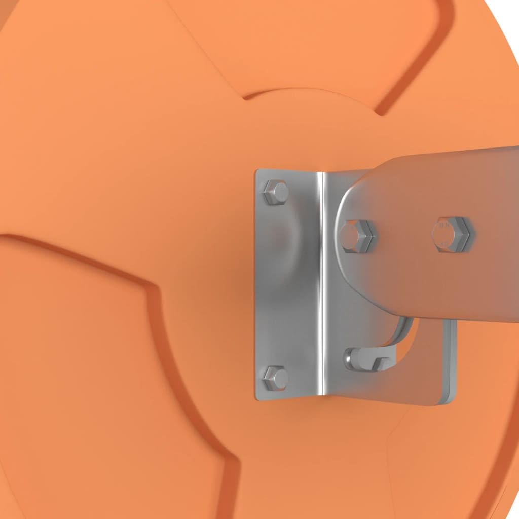 Miroir de Circulation Convexe, Miroir Routier de Sécurité extérieur Orange Ø30 cm Polycarbonate