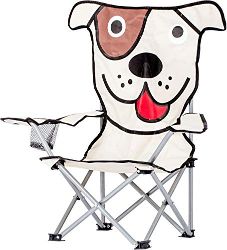 C.A.O. - Fauteuil Pliant Enfant en Tube Acier - Toile Polyester 600D - Chien - Longueur 33 cm -...