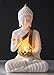 SN Handicrafts Buddha Idol Statue Showpiece Gift Gifting Item Polystone Home Decor Decoration 1 pic (White)
