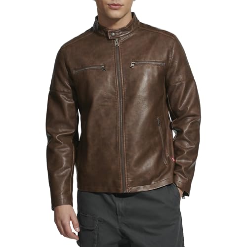 Image of Levi's Men's Faux Leather Racer Jacket