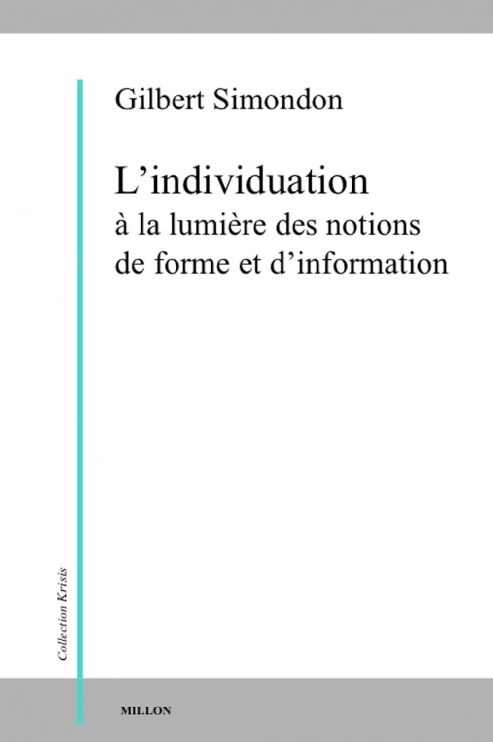 L'individuation à la lumière des notions de forme et d'information