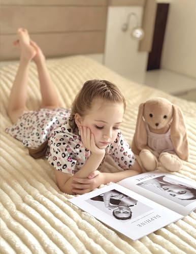 Image of Arshiner Girls Pajamas Silk Satin Pajama Set Button Pjs Ruffle Sleepwear | 2 Piece Nightwear, Silky Soft Lounge for Little & Big Kids, Ideal for Sleeping and Sleepover Party