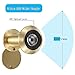 Sumnacon Safety Door Viewer,Solid Brass 220-degree Door Viewer/Peephole with Heavy Duty Rotating Privacy Cover for 1-3/8