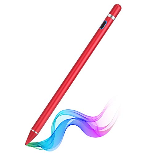 Active Stylus Pens for Touch Screens, maylofi Rechargeable Digital Stylish Pen Pencil Universal for iPhone/iPad Pro/Mini/Air/Android and Most Capacitive Touch Screens (RED)