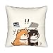 HABXNJF Niedlicher Hunde-Kissenbezug, 50 x 50 cm, quadratisch, für Wohnzimmer, Sofa, Schlafzimmer
