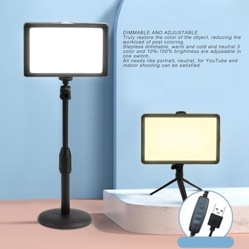 Image of Dimmable RGB LED Camera Video Light Panel - USB-Powered Portable Photography Lighting with Color, Compatible with, Mirrorless & Smartphone