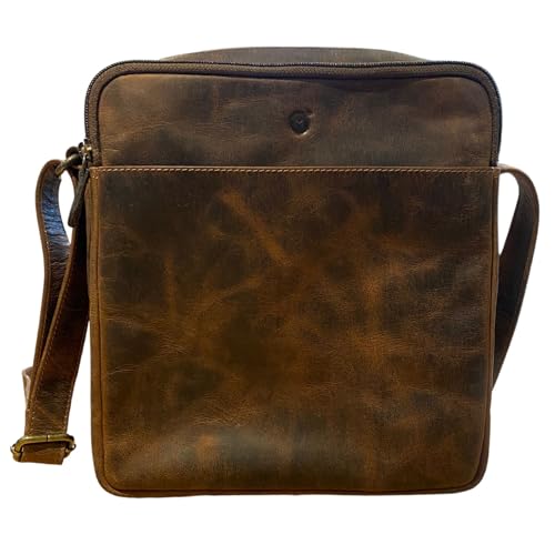 Bolso de hombro de piel para hombre moonster, estilo vintage para tus viajes y diario