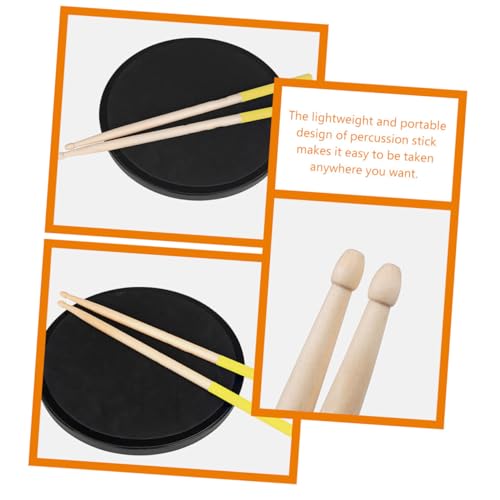 Kisangel Baqueta de Madera de Arce para Batería - 1 Par, Antideslizante para Principiantes, Bandas de Marcha y Kits Acústicos miniatura 3