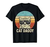 Cat Daddy Retro Cat Sunglasses Cool Cat Dad Gift Fathers Day T-Shirt for Men Women Girls Kids